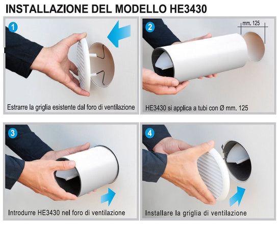First HELIX 34 da 120mm silenziatore riduttore acustico elicoidale per tubi di tondi aerazione