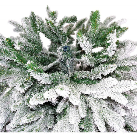 Albero di natale Innevato Slim "Kennedy" in PE Effetto Real Touch + Flock