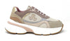 Janet & Janet sneakers donna camoscio, tela e pelle beige J 441