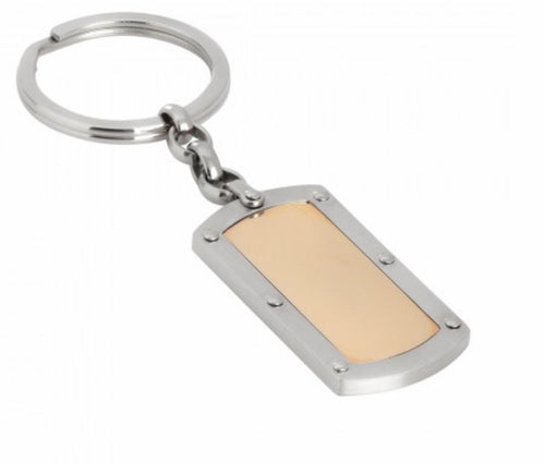 BOCCADAMO - Portachiavi con superficie in Pvd marrone