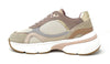 Janet & Janet sneakers donna camoscio, tela e pelle beige J 441