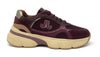 Janet & Janet sneakers donna camoscio, tela e pelle wine J 441