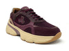 Janet & Janet sneakers donna camoscio, tela e pelle wine J 441