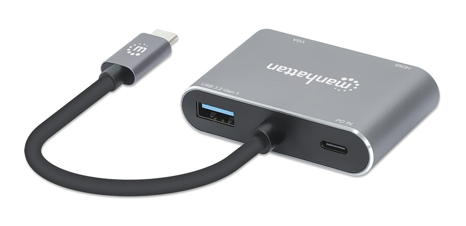 Convertitore USB-C&trade a HDMI e VGA 4-in-1 con Power Delivery