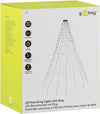 Catena Luminosa 400 Luci LED IP44 Bianco Caldo per Albero con Anello