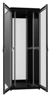 Armadio Server Rack 19'' 800x1000 42U Nero Porta Grigliata Doppio Battente serie Evolution Ventilato