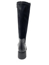 Janet & Janet stivale donna in pelle e tessuto nero J-533