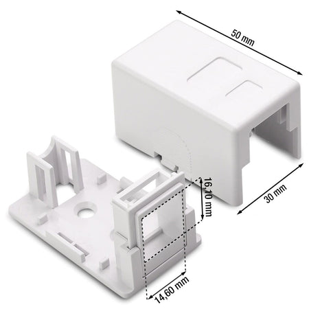Presa a Muro per 1 Frutto Keystone Bianco