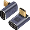 Adattatore USB-C&trade Maschio/Femmina Angolato 90° 40Gbps 4K e 8K