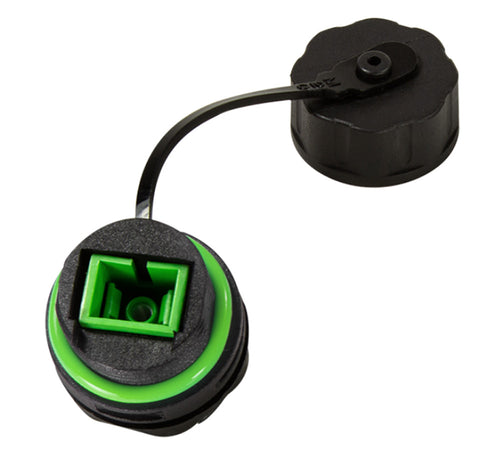Connettore Fibra Ottica SC Simplex Impermeabile IP68 con Pressacavo e Cappuccio Antipolvere