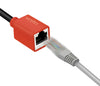 Adattatore RJ45 Cat.6A Classe EA Break Away Protezione Antistrappo 20cm