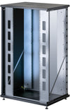 Armadio Rack 19'' a Muro 22U P 600mm L 800mm Porta Vetro Nero