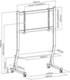 Supporto a Pavimento con Mensola per TV LCD/LED/Plasma 45-90''