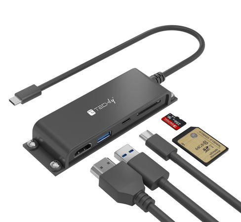 Docking Station 5 in 1 USB-C&trade Hub HDMI con Lettore Micro SD/SD
