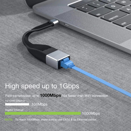 Cavo Corto Piatto USB-C&trade Maschio a RJ45 Femmina FPC 14,4 cm