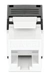 Frutto Keystone RJ45 Cat.6 UTP Tool-Free Bianco Nero