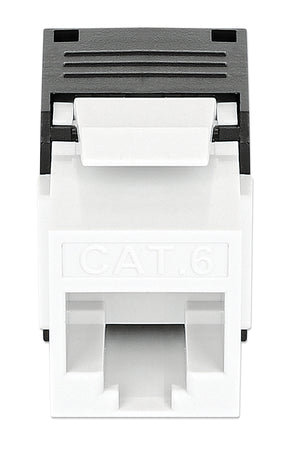 Frutto Keystone RJ45 Cat.6 UTP Tool-Free Bianco Nero
