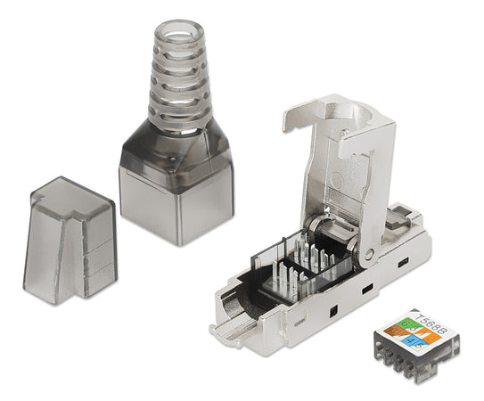 Connettore Plug RJ45 8P8C Cat.6A Schermato STP