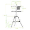 Supporto a Pavimento Cavalletto Tripod per TV LCD/LED/Plasma 32-65'' con Mensola