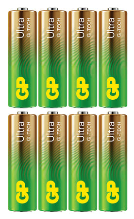 Confezione 8 Batterie GP Ultra Alcaline Stilo AA 15AU/LR6