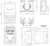 Kit 24 Frutti Cat.6A UTP 180° Keystone con Pinza Crimpatrice
