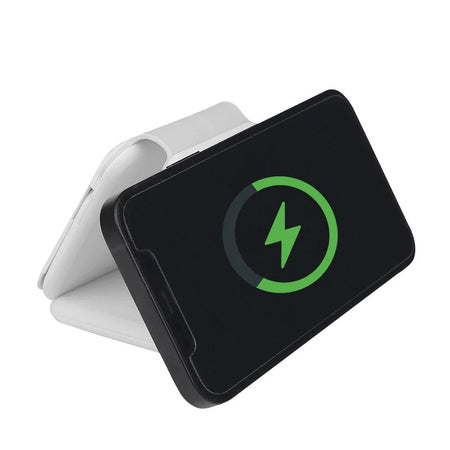 Stazione di Ricarica Wireless Qi Magnetica Pieghevole per Smartphone e Smartwatch