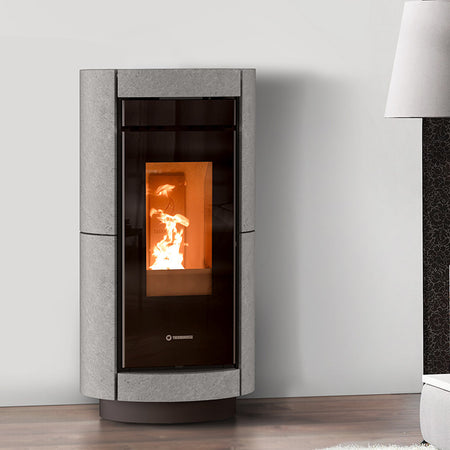 Thermorossi Termostufa a Pellet Dorica Stone Natural Air Evo 12 kW