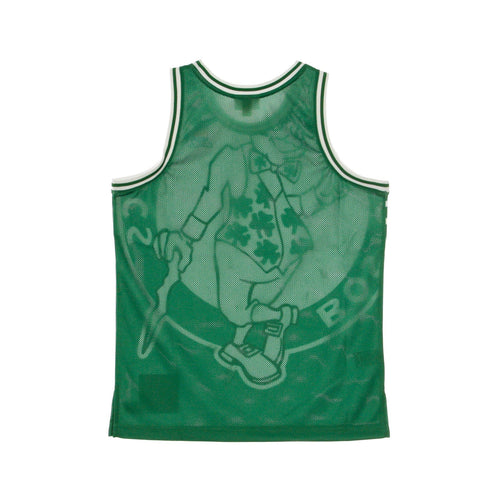 MITCHELL & NESS Canotta Tipo Basket Uomo Nba Big Face Jersey Boscel Original Team Colors da uomo