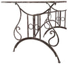 Biscottini Tavolo in ferro battuto smontabile finitura ruggine anticata 150x80x77 cm