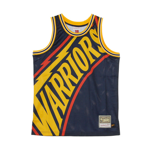 MITCHELL & NESS Canotta Tipo Basket Uomo Nba Big Face Jersey Golwar Original Team Colors da uomo