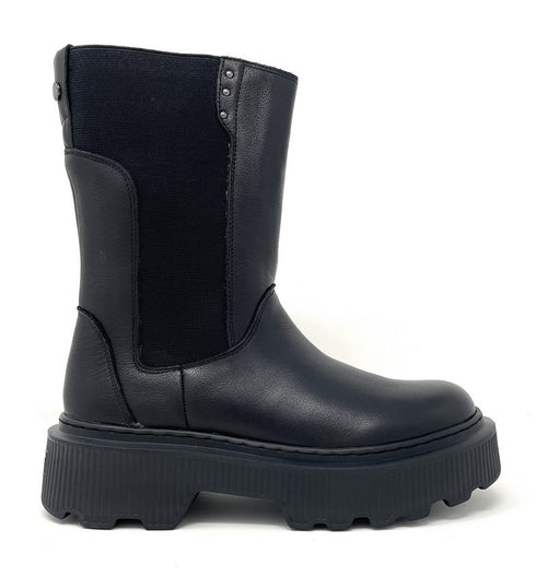 Janet & Janet tronchetti donna in pelle black J-453