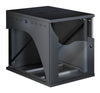 Armadio Rack 19'' a Muro 22U P 800mm L 600mm Porta Vetro Nero