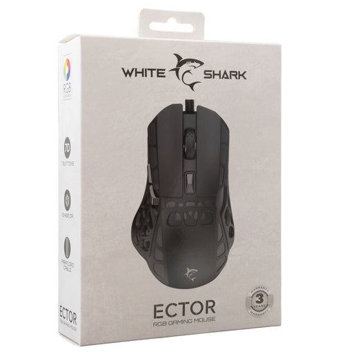 Mouse Ottico Gaming LED RGB con Cavo USB 7200 dpi Nero, ECTOR