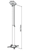 Supporto a soffitto professionale per proiettori estensione 50-77 cm