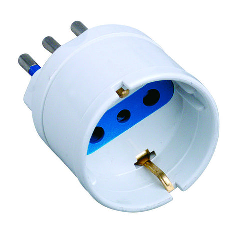 Adattatore spina 10A presa Schuko Bianco