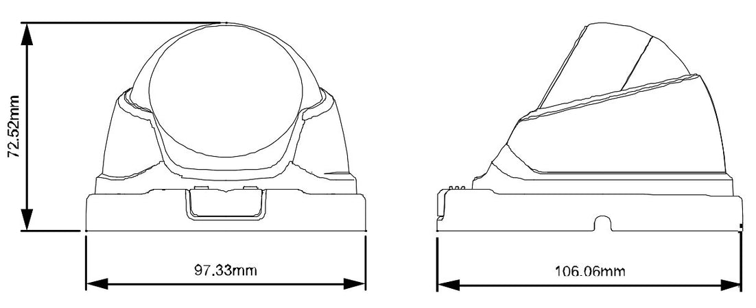 Telecamera Dome CCTV IR Full-HD da Soffitto e Parete IP66, DGC1104XTP/F36