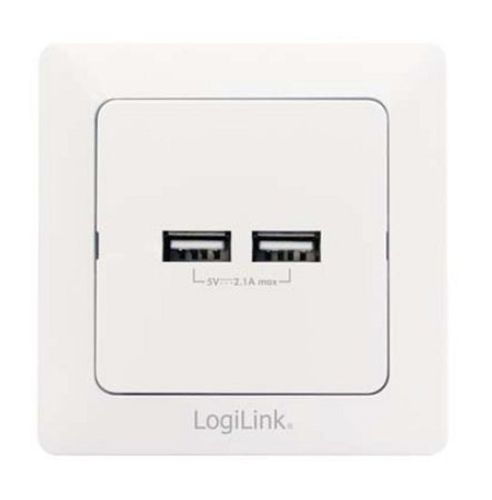 Presa a Muro 2 porte USB Bianco