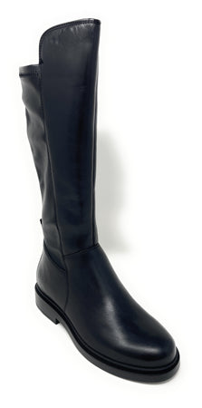 Vueva stivali donna in pelle e tessuto elasticizzato nero WB-503H08
