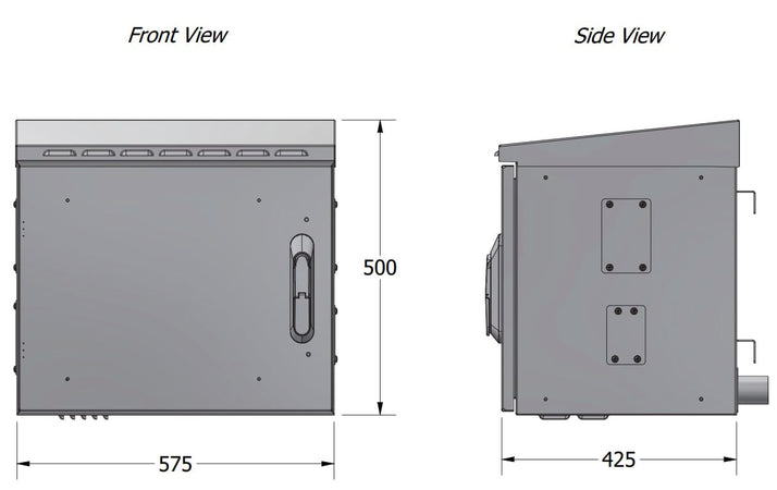 Armadio Rack 19'' Fissaggio a Palo P 425 mm IP66 Midi