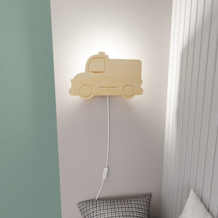Applique Safari A Forma Di Camion 1 Luce E14 In Compensato