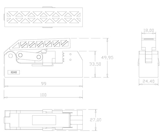 Kit 24 Frutti Cat.6 UTP 180&deg Keystone con Pinza Crimpatrice