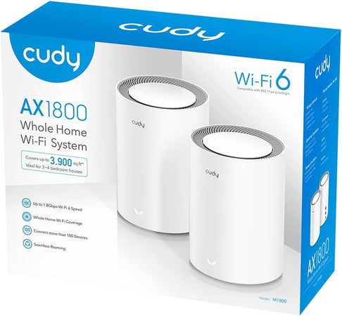 Sistema Wi-Fi 6 Mesh AX1800 Dual Band per Tutta la Casa, M1800 2pz