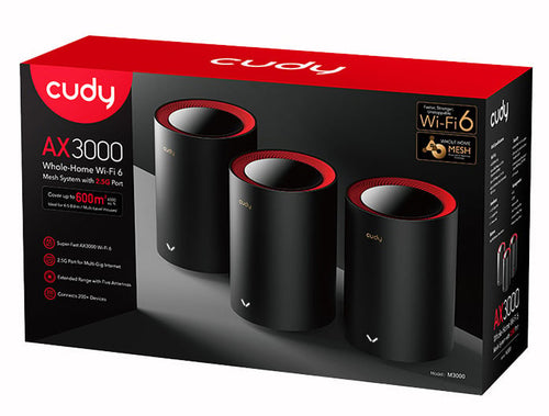 Sistema Wi-Fi 6 Mesh AX3000 2.5G Dual Band, M3000 3pz