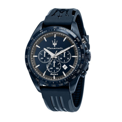 Orologio MASERATI uomo Solar blue cronografo gomma blu