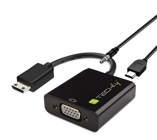 Cavo Convertitore Adattatore da HDMI&trade mini C a VGA con Micro USB e Audio