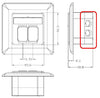 Presa a Muro Esterna 2xRJ45 Cat.6A Bianco
