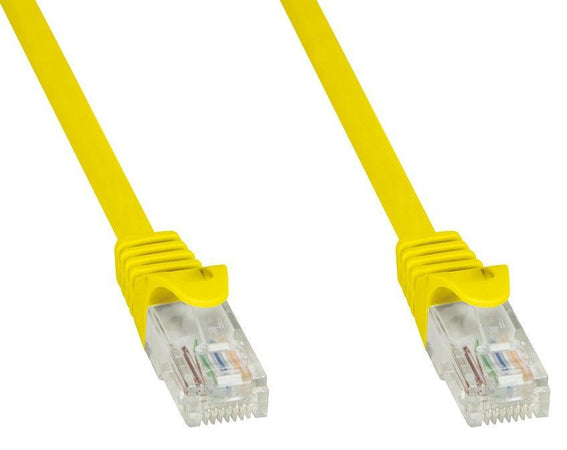 Cavo di Rete Patch in Rame Cat.6 Giallo UTP 1m