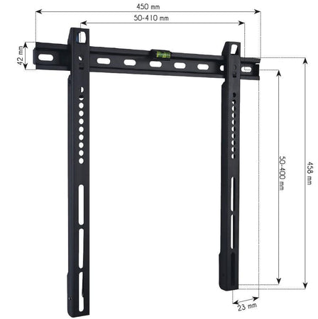 Supporto a Muro Fisso Ultra Slim per TV LED LCD 32-55'' Nero