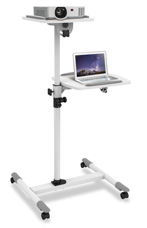 Carrello Supporto per Proiettore Beamer Notebook PC Ripiani Regolabili