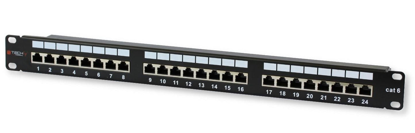 Pannello Patch STP 24 Posti RJ45 Cat.6 Techly